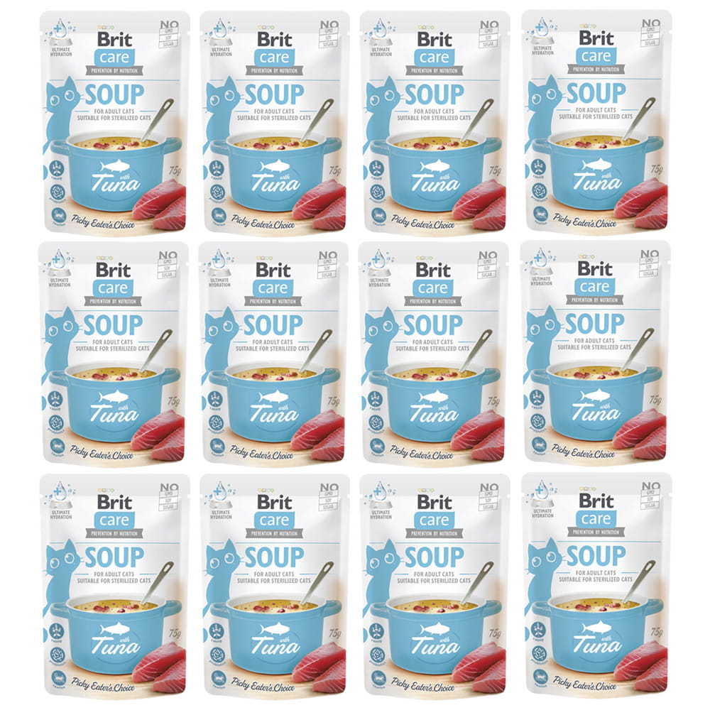 Brit Care Cat Soup With Tuna Zupka Dla Kota z Tuńczykiem Mokra Karma 12x75g